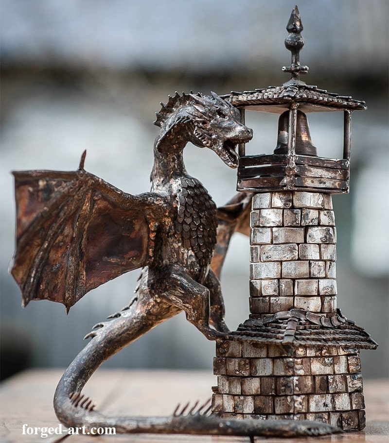Handcrafted dragon forged from the movie Game of Thrones - photo 4