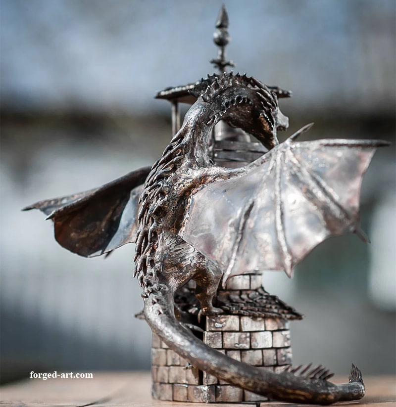 Handcrafted dragon forged from the movie Game of Thrones - photo 5